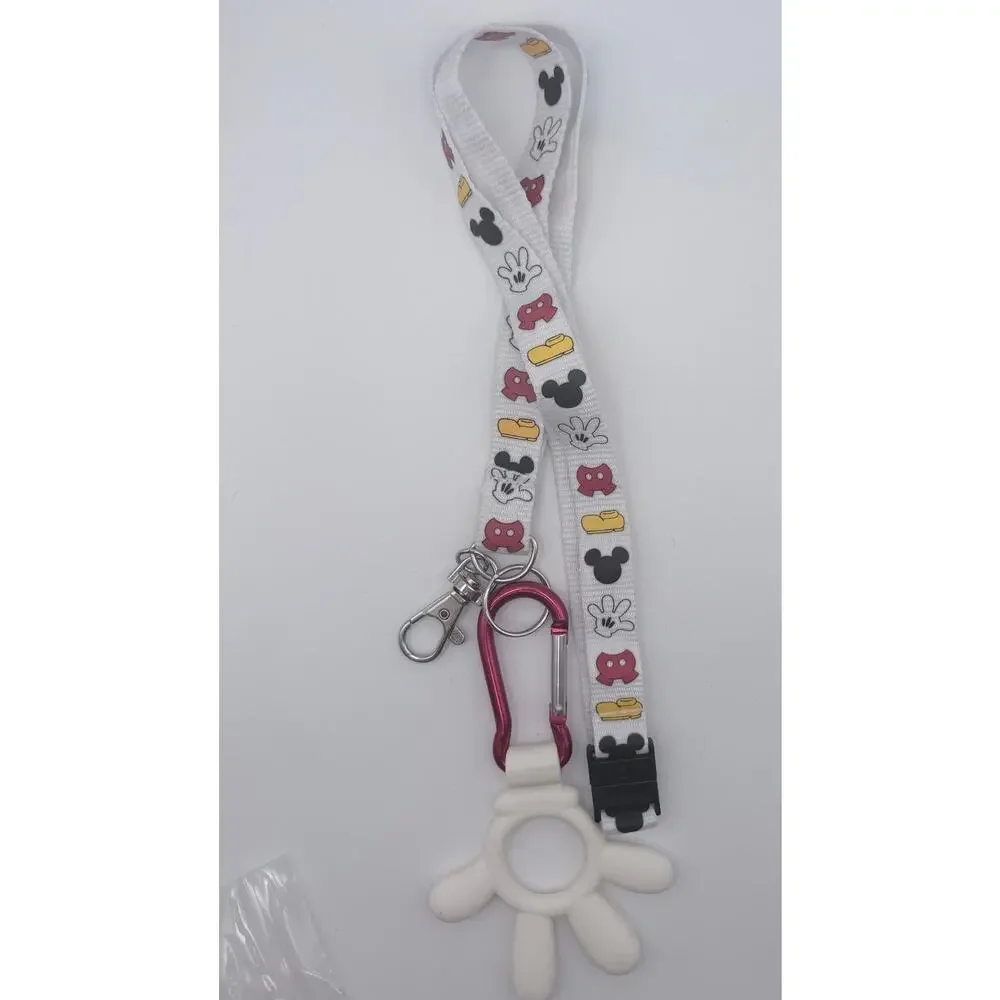 Disney Mickey Mouse Lanyard with White Glove Waterbottle Holder